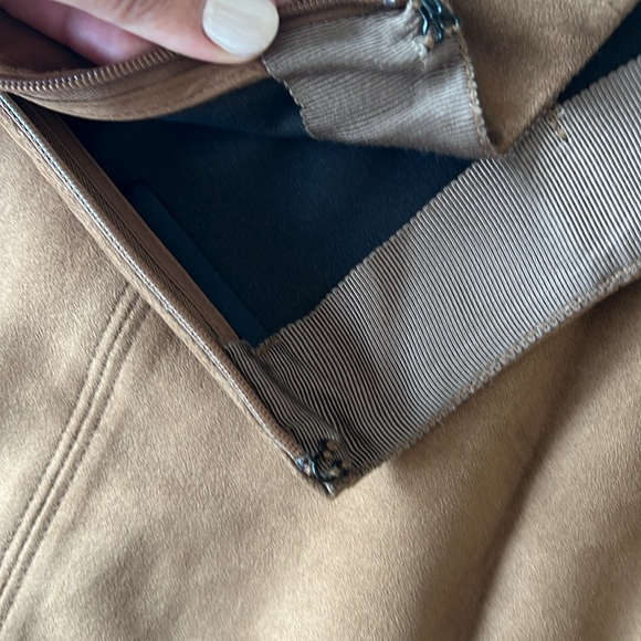 Babaton Suede Camel Skirt, size 4 - Picture 5 of 6